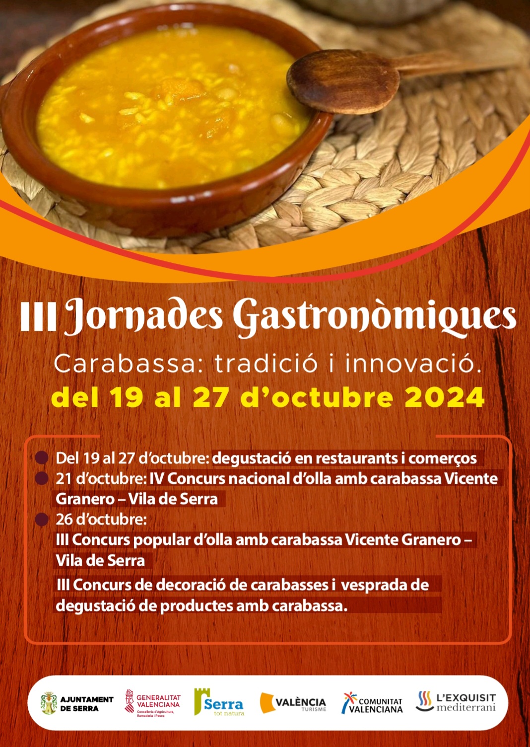 You are currently viewing Serra acull les III Jornades Gastronòmiques de la carabassa del 19 al 27 d’octubre