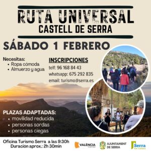 Lee más sobre el artículo Ruta universal al Castell 1 de febrero